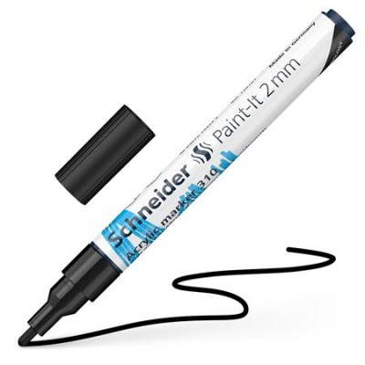 Dekormarker, akril, 2 mm, SCHNEIDER "Paint-It 310" , fekete