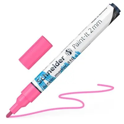 Dekormarker, akril, 2 mm, SCHNEIDER "Paint-It 310", rózsaszín