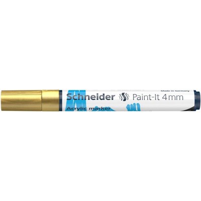 Dekormarker, akril, 4 mm, SCHNEIDER "Paint-It 320", arany