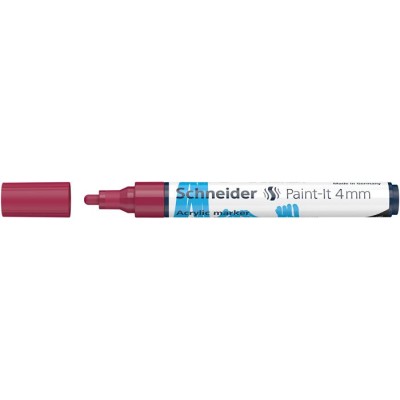 Dekormarker, akril, 4 mm, SCHNEIDER "Paint-It 320", bordó