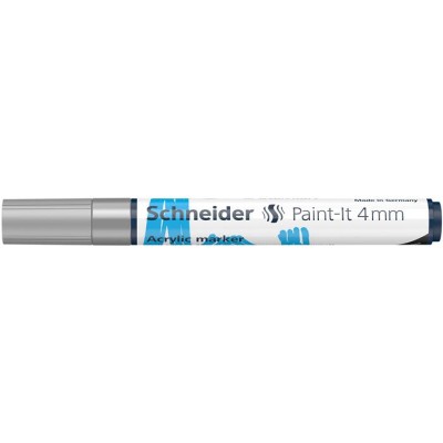 Dekormarker, akril, 4 mm, SCHNEIDER "Paint-It 320", ezüst