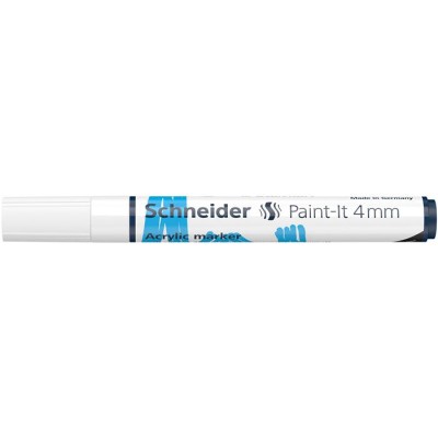 Dekormarker, akril, 4 mm, SCHNEIDER "Paint-It 320", fehér