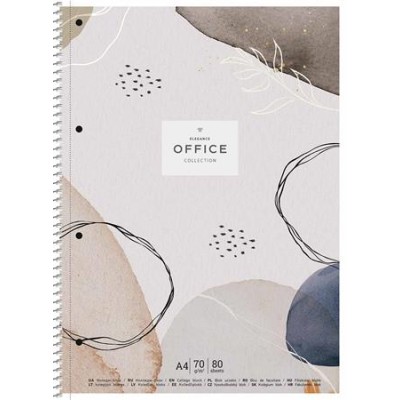 Spirálfüzet, A4+, vonalas, 80 lap, SHKOLYARYK "Office collection", vegyes
