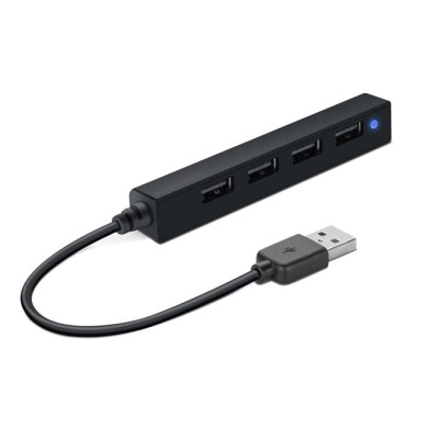USB elosztó-HUB, 4 port, USB 2.0, SPEEDLINK "Snappy Slim" fekete