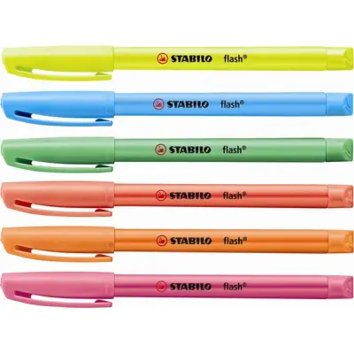 Szövegkiemelő, 1-3,5 mm, STABILO "Flash", sárga