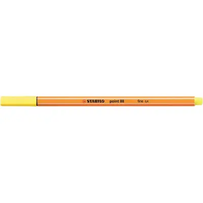 Tűfilc, 0,4 mm, STABILO "Point 88", citromsárga