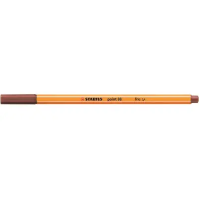 Tűfilc, 0,4 mm, STABILO "Point 88", vörösbarna