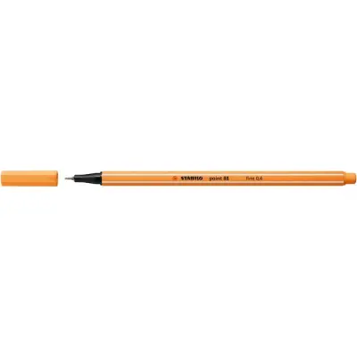 Tűfilc, 0,4 mm, STABILO "Point 88", papaya
