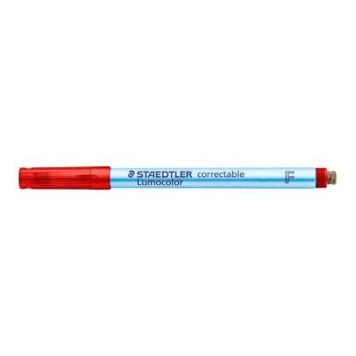 Alkoholmentes marker, OHP, 0,6 mm, STAEDTLER "Lumocolor® 305 F", piros