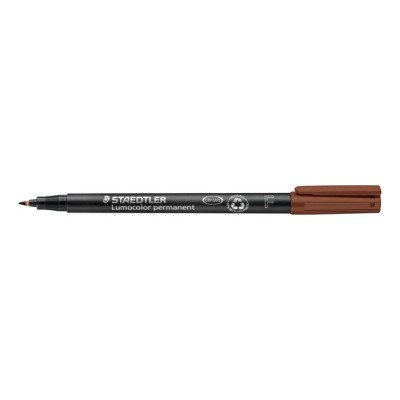 Alkoholos marker, OHP, 0,6 mm, STAEDTLER "Lumocolor® 318 F", barna