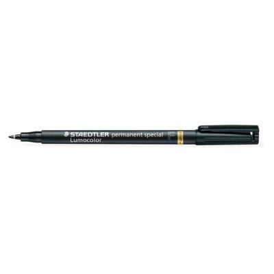 Alkoholos marker, 0,6 mm, STAEDTLER "Lumocolor® special 319 F", fekete