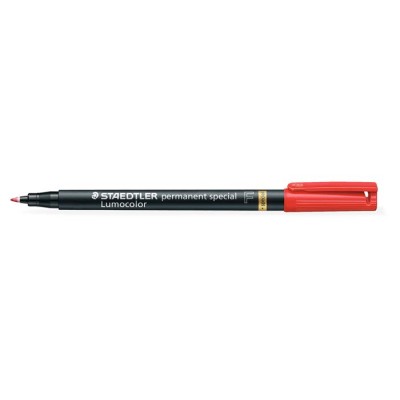 Alkoholos marker, 0,6 mm, STAEDTLER "Lumocolor® special 319 F", piros