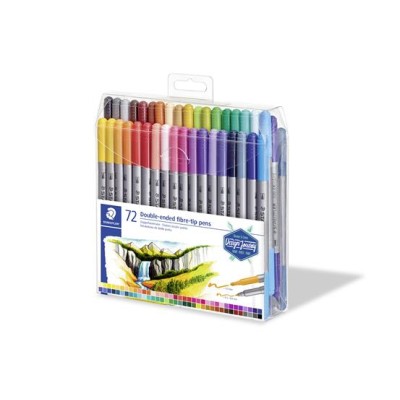 Rostirón készlet,  0,8/3,0 mm, kétvégű, STAEDTLER® "3200", 72 különböző szín