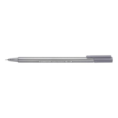 Tűfilc, 0,3 mm, STAEDTLER "Triplus 334",  galamb szürke