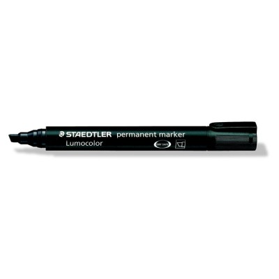 Alkoholos marker, 2-5 mm, vágott, STAEDTLER "Lumocolor® 350", fekete