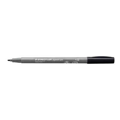 Rostirón, 1 mm, kúpos, 2 db, STAEDTLER® "Pigment pen 376", intenzív fekete
