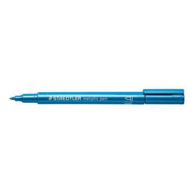 Dekormarker, 1-2 mm, kúpos, STAEDTLER "8323", metálkék