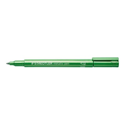 Dekormarker, 1-2 mm, kúpos, STAEDTLER "8323", metálzöld