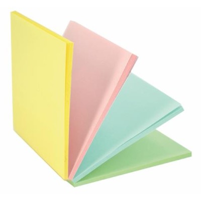 Öntapadó jegyzettömb, 76x76 mm, 100 lap, STICK N "Magic Pad" pasztell színek