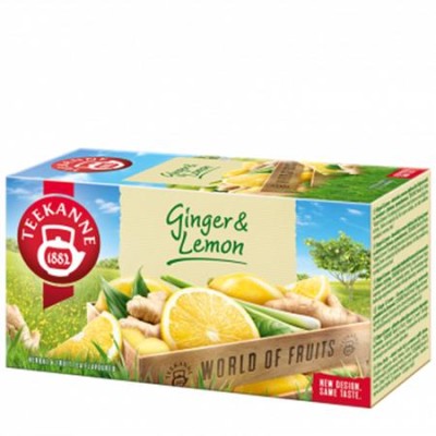 Gyümölcstea, 20x1,75 g, TEEKANNE "World of Fruits", gyömbér-citrom