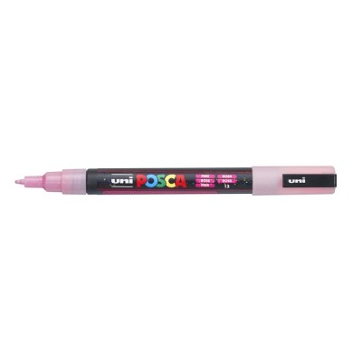 Dekormarker, 0,9-1,3 mm, UNI"Posca PC-3ML", fényes rózsaszín