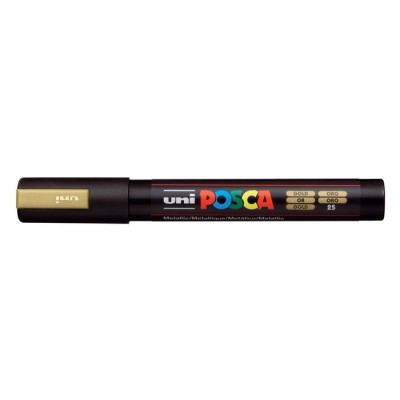 Dekormarker, 1,8-2,5 mm, UNI "Posca PC-5M", arany