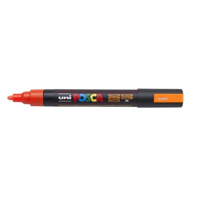 Dekormarker, 1,8-2,5 mm, UNI "Posca PC-5M", fluor narancs