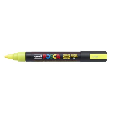 Dekormarker, 1,8-2,5 mm, UNI "Posca PC-5M", fluor sárga