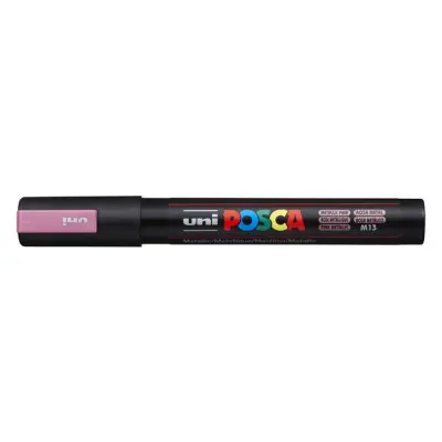 Dekormarker, 1,8-2,5 mm, UNI "Posca PC-5M", metálrózsaszín