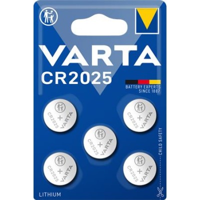 Gombelem, CR2025, 5 db, VARTA