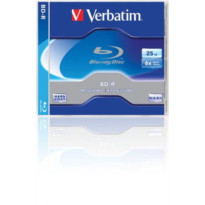 BD-R BluRay lemez, 25GB, 6x, 1 db, normál tok, VERBATIM