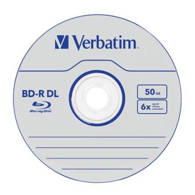 BD-R BluRay lemez, kétrétegű, 50GB, 6x, 1 db, normál tok, VERBATIM