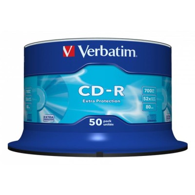 CD-R lemez, 700MB, 52x, 50 db, hengeren, VERBATIM "DataLife"