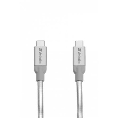 USB kábel, USB-C 3.1 - USB-C , 30 cm, VERBATIM, ezüst