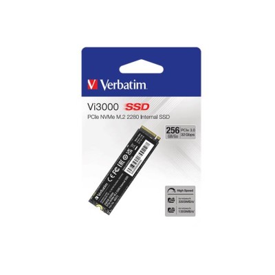 SSD (belső memória), 256GB, PCIe NVMe M2, 3300/1300 MB/s, VERBATIM "Vi3000"