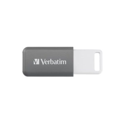 Pendrive, 128GB, USB 2.0, VERBATIM "Databar", szürke