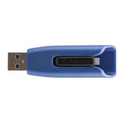 Pendrive, 128GB, USB 3.2, 175/80 MB/s, VERBATIM "V3 MAX", kék-fekete