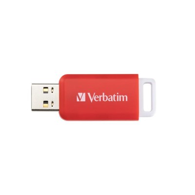 Pendrive, 16GB, USB 2.0, VERBATIM "Databar", piros