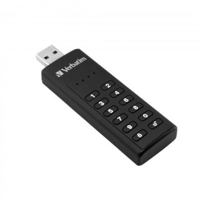 Pendrive, 64GB, USB 3.2, titkosítás, 160/130Mb/s, VERBATIM "Keypad Secure"