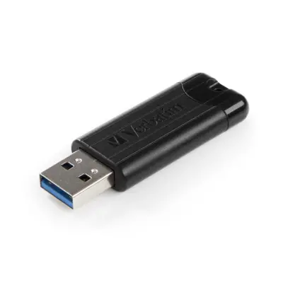 Pendrive, 64GB, USB 3.2, VERBATIM "Pinstripe", fekete