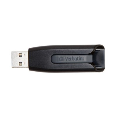 Pendrive, 64GB, USB 3.2, 80/25 MB/s, VERBATIM "V3", fekete-szürke