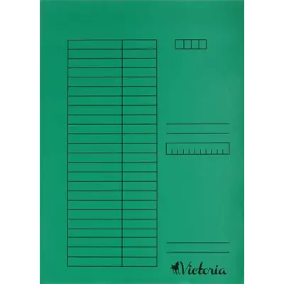 Gyorsfűző, karton, A4, VICTORIA OFFICE, zöld