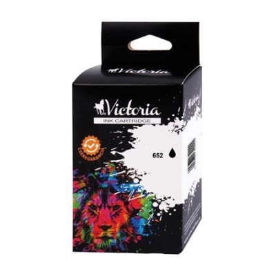 F6V25AE Tintapatron Deskjet Ink Advantage 1115 nyomtatókhoz, VICTORIA TECHNOLOGY 652, fekete, 12ml