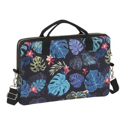 Notebook táska, 15", VIQUEL CASAWORK "Tropical", fekete-kék