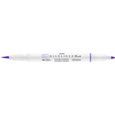 Ecsetirón, kétvégű  ZEBRA "Mildliner Cool & Refined", lila