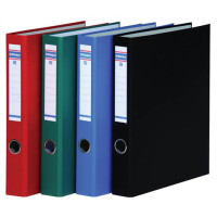 Gyűrűs könyv, 4 gyűrű, D alakú, 45 mm, A4, PP/karton, DONAU, piros