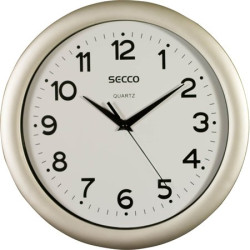 Falióra, 30 cm,  SECCO "Sweep Second",ezüst színű keret