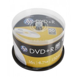 DVD+R lemez, 4,7 GB, 16x, 50 db, hengeren, HP