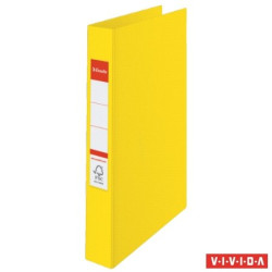 Gyűrűs könyv, 4 gyűrű, 42 mm, A4, PP, ESSELTE "Standard", Vivida sárga