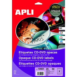 Etikett, CD/DVD, A4, teljes lefedettsÃ©gÅ±, matt, APLI "Mega"